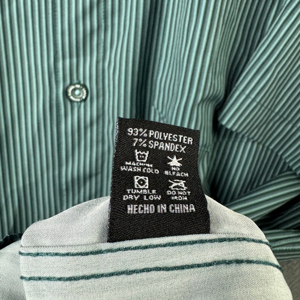 Dixxon Flannel Co The Benny Triple Stripe Green Short Sleeve Button Up Shirt 3X - Picture 5 of 8